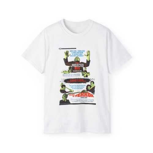 THE PROJECTED MAN + ISLAND OF TERROR 1966 Movie Poster - T-Shirt
