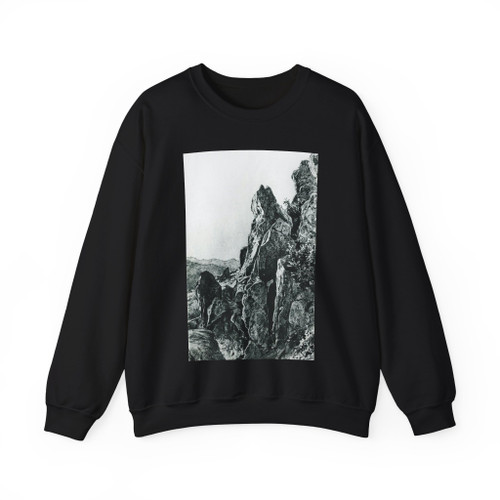 SHISKIN, Ivan Ivanovich - Gurzuf. Rocks 1879 (Artwork) Crewneck Sweatshirt