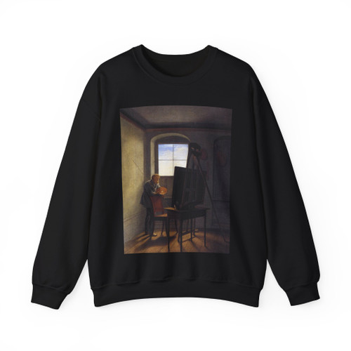 KERSTING, Georg Friedrich - Caspar David Friedrich in his Studio2 (Artwork) Crewneck Sweatshirt