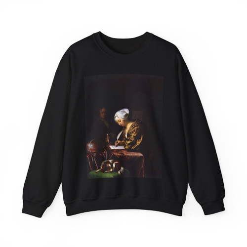 MIERIS, Frans van, the Elder - Woman Writing a Letter (Artwork) Crewneck Sweatshirt
