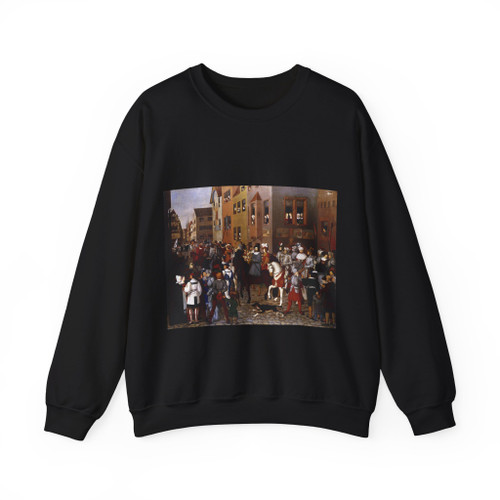 PFORR, Franz - The Entry of Emperor Rudolf of Habsburg into Basle (Artwork) Crewneck Sweatshirt