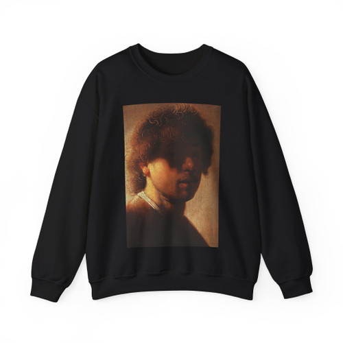 REMBRANDT Harmenszoon van RIJN - SELF PORTRAIT, 1627, OIL ON CANVAS (Artwork) Crewneck Sweatshirt