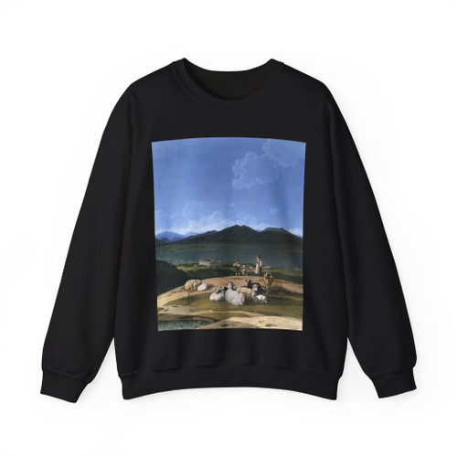 KOBELL, Wilhelm von - View of Tegernsee (Artwork) Crewneck Sweatshirt