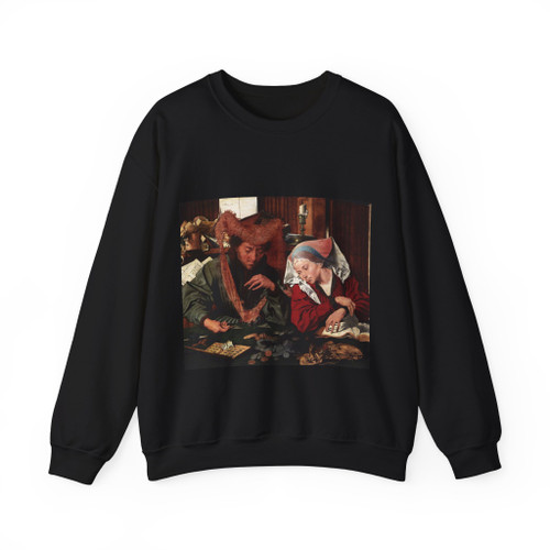 REYMERSWAELE, Marinus van - Money-Changer and his Wife (Artwork) Crewneck Sweatshirt