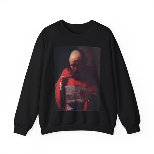LA TOUR, Georges de - Saint Jerome Reading (Artwork) Crewneck Sweatshirt