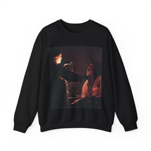 LA TOUR, Georges de - The Dream of St Joseph (Artwork) Crewneck Sweatshirt