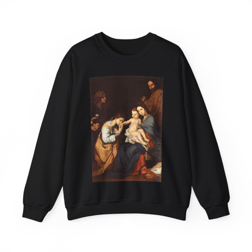 RIBERA, Jusepe de - The Holy Family with St Catherine (Artwork) Crewneck Sweatshirt