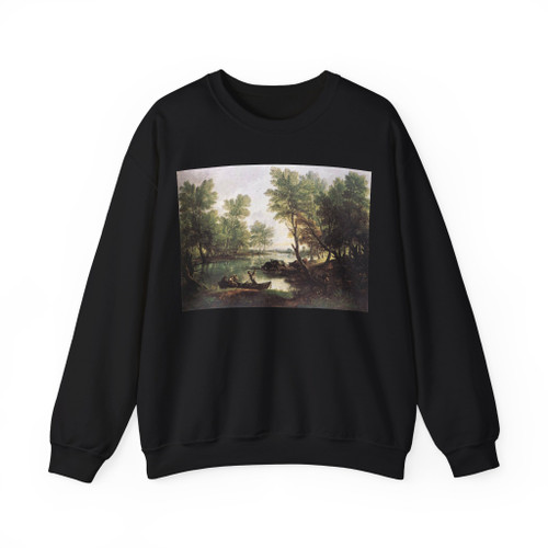 GAINSBOROUGH, Thomas - River Landscape (Artwork) Crewneck Sweatshirt