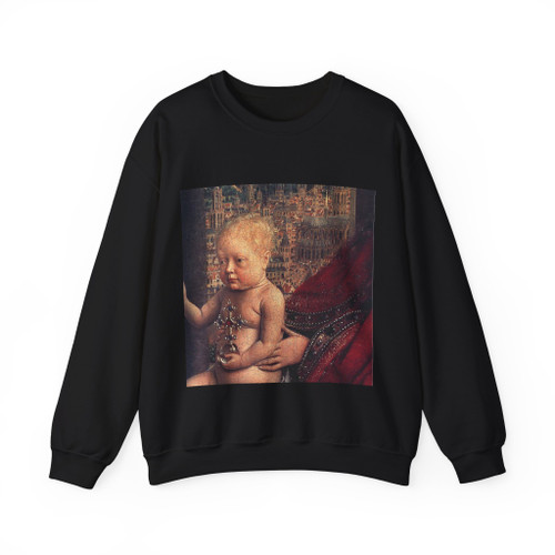 Eyk, Jan van - The Virgin of Chancellor Rolin (detail)2 (Artwork) Crewneck Sweatshirt
