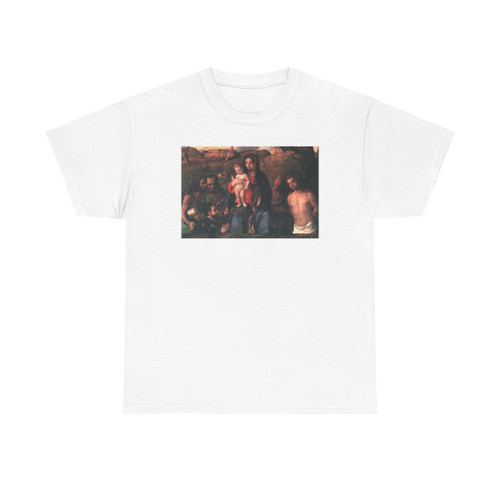 BELLINI, Giovanni - 1500-09 - Madonna and Child with Four Saints and Donator (Artwork) T-Shirt
