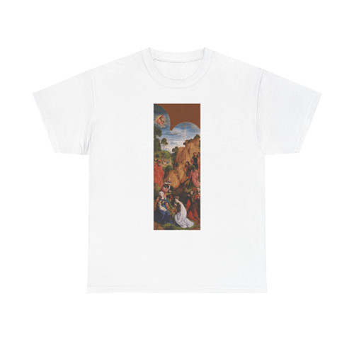GOES, Hugo van der - Calvary Triptych (left wing) (Artwork) T-Shirt