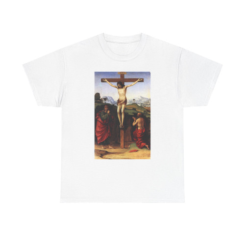 FRANCIA, Francesco - Crucifixion with Sts John and Jerome (Artwork) T-Shirt