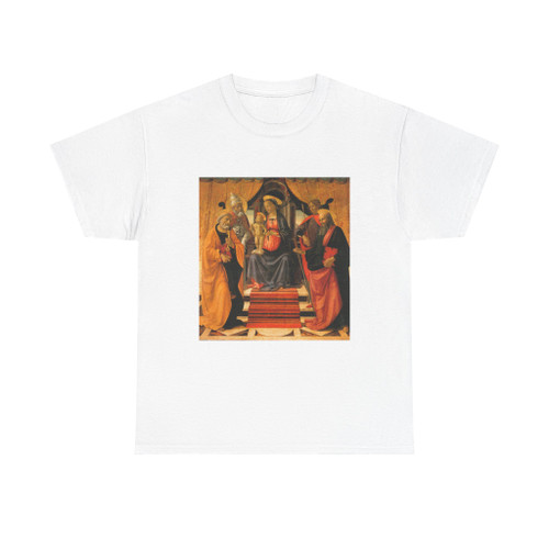 GHIRLANDAIO, Domenico - Madonna and Child Enthroned with Saints (Artwork) T-Shirt