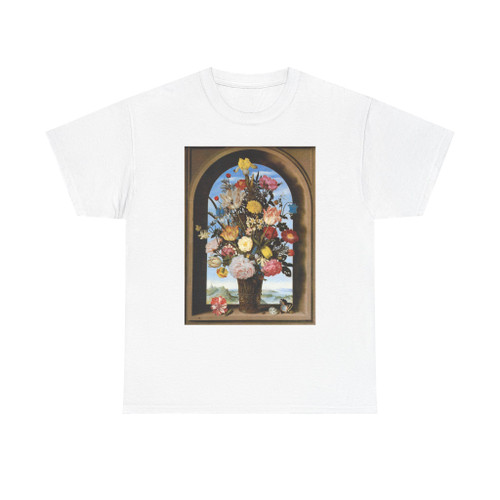 BOSSCHAERT, Ambrosius the Elder - Bouquet in an Arched Window (Artwork) T-Shirt
