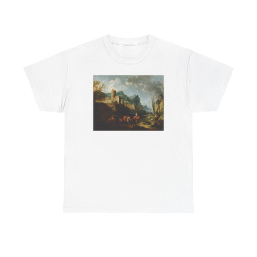 FLURER, Franz Ignaz - Seacoast with Travellers and a Town (Artwork) T-Shirt