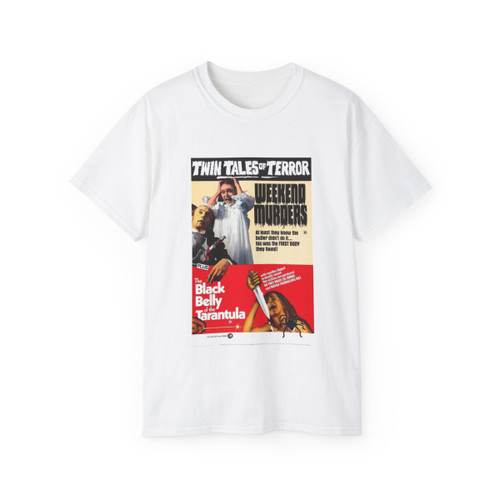 WEEKEND MURDERS + THE BLACK BELLY OF THE TARANTULA 1971 Movie Poster - T-Shirt