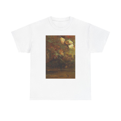 BIERSTADT, Albert - Ferns and Rocks on an Embankment (Artwork) T-Shirt