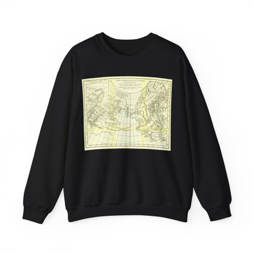 Asia - Carte Generale des Decouvertes (1892) (Map) Crewneck Sweatshirt