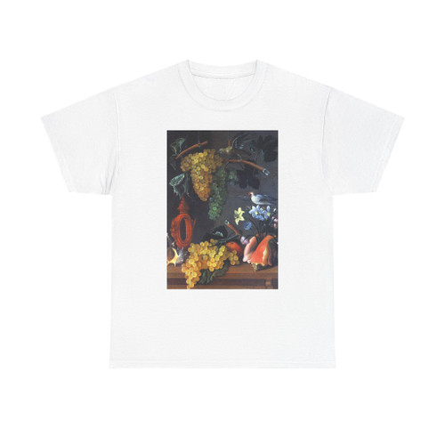 ESPINOSA, Juan de - Still-Life with Grapes, Flowers and Shells (Artwork) T-Shirt
