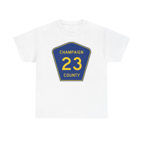 Champaign County 23 (Illinois) (Road Sign) T-Shirt