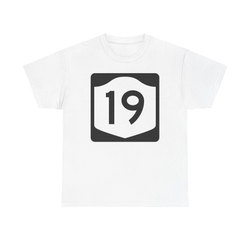 NY-19 (New York) (Road Sign) T-Shirt