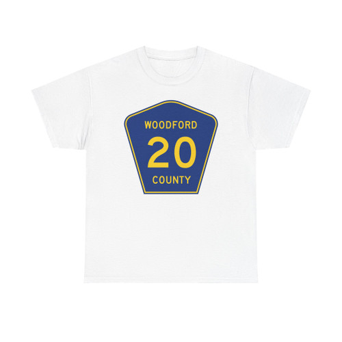 Woodford County 20 (Illinois) (Road Sign) T-Shirt