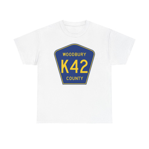 Woodbury County Route K42 IA (Iowa) (Road Sign) T-Shirt