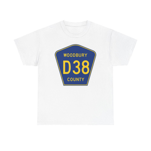 Woodbury County Route D38 IA (Iowa) (Road Sign) T-Shirt