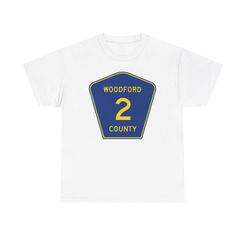 Woodford County 2 (Illinois) (Road Sign) T-Shirt