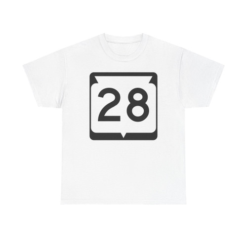 WIS 28 (Wisconsin) (Road Sign) T-Shirt