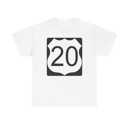 US Route 20 in Illinois Road Sign (Illinois) (Road Sign) T-Shirt
