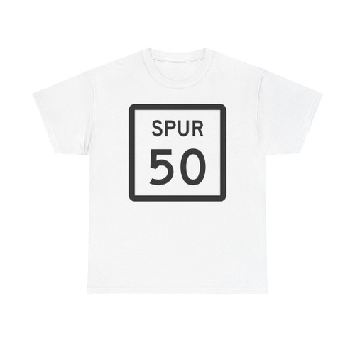 Texas Spur 50 (Texas) (Road Sign) T-Shirt
