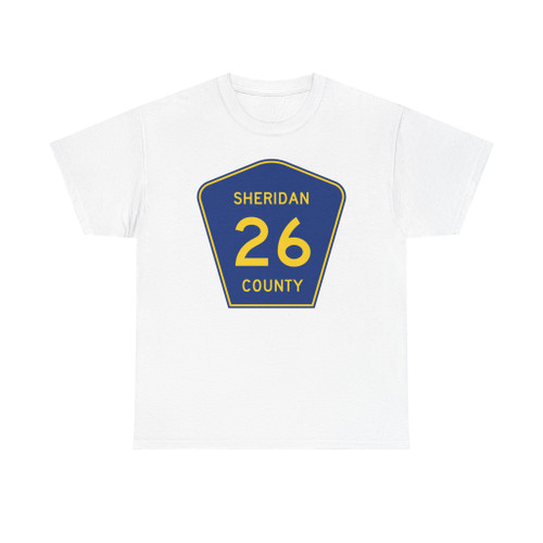 Sheridan County Route 26 WY (Wyoming) (Road Sign) T-Shirt