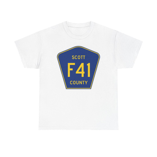 Scott County Route F41 IA (Iowa) (Road Sign) T-Shirt