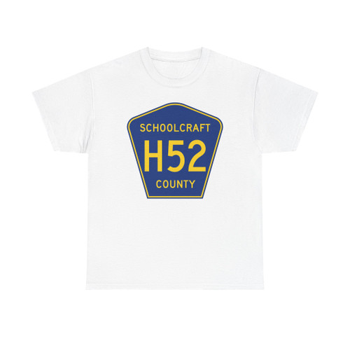 Schoolcraft County H-52 (Michigan) (Road Sign) T-Shirt
