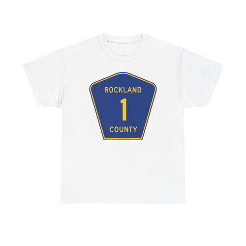 Rockland County 1 (New York) (Road Sign) T-Shirt