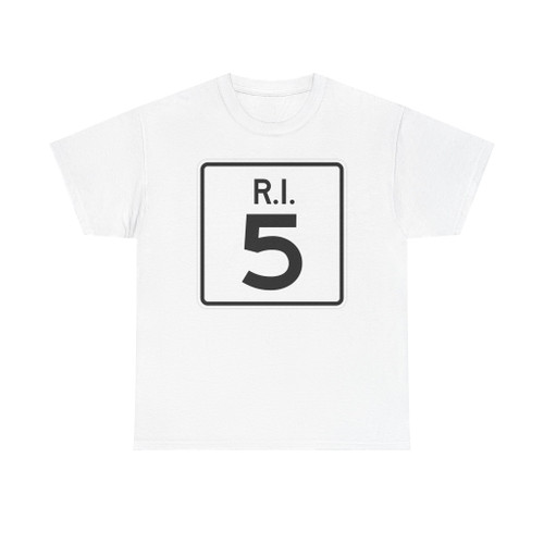 Rhode Island 5 (Rhode Island) (Road Sign) T-Shirt