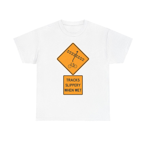 Portland bike path warning sign 01 (Oregon) (Road Sign) T-Shirt