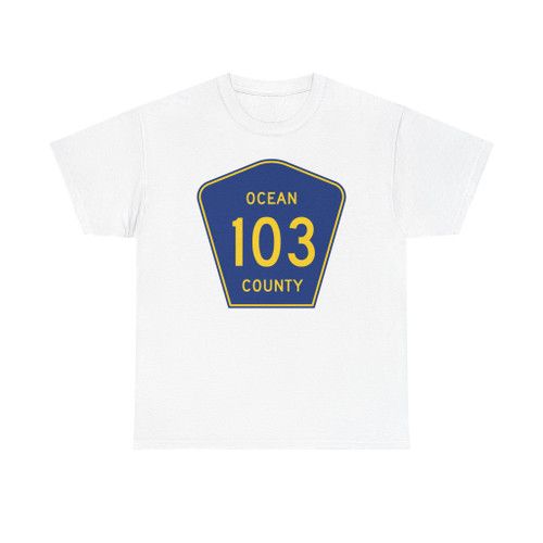 Ocean County Route 103 NJ (New Jersey) (Road Sign) T-Shirt