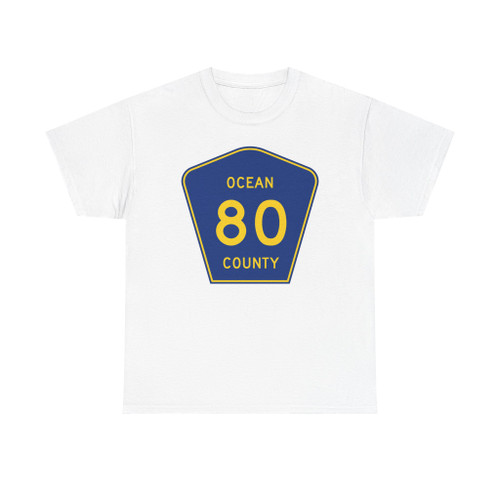Ocean County Route 80 NJ (New Jersey) (Road Sign) T-Shirt