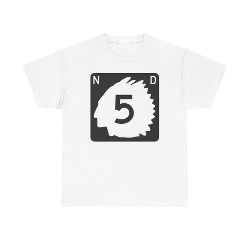 North Dakota 5 (North Dakota) (Road Sign) T-Shirt