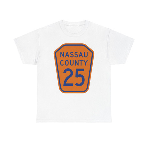 Nassau County 25 NY (New York) (Road Sign) T-Shirt