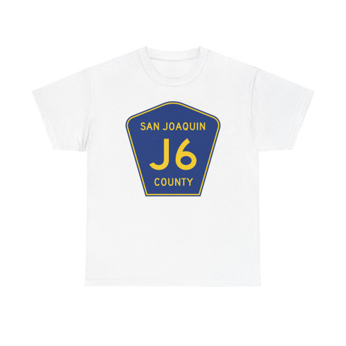 San Joaquin County J6 (California) (Road Sign) T-Shirt
