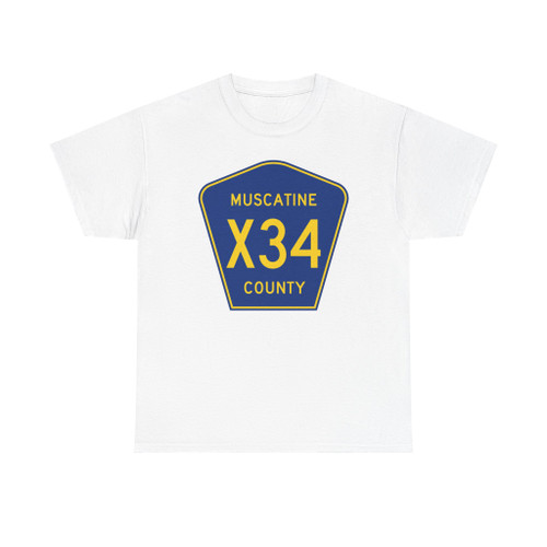 Muscatine County Route X34 IA (Iowa) (Road Sign) T-Shirt