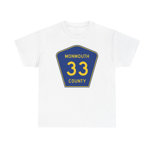 Monmouth County Route 33 NJ (New Jersey) (Road Sign) T-Shirt