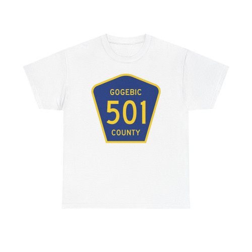 Michigan 501 Gogebic County (Michigan) (Road Sign) T-Shirt