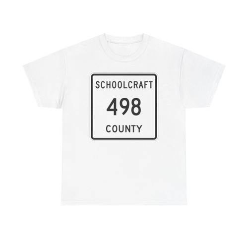 Michigan 498 Schoolcraft County (Michigan) (Road Sign) T-Shirt