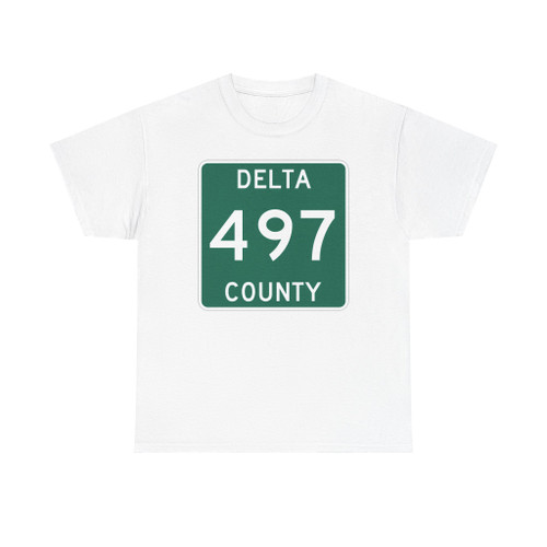 Michigan 497 Delta County (Michigan) (Road Sign) T-Shirt