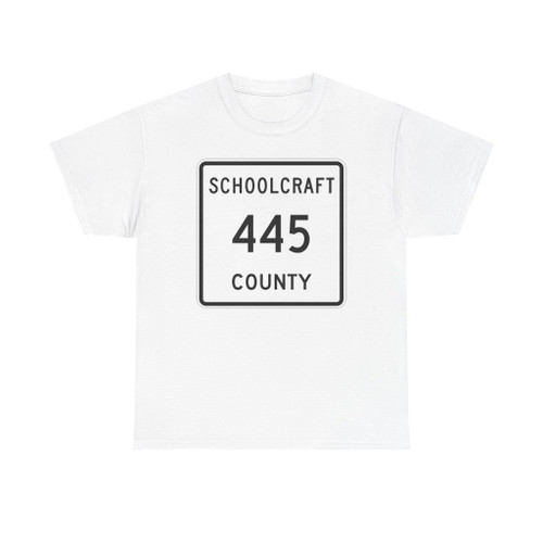Michigan 445 Schoolcraft County (Michigan) (Road Sign) T-Shirt
