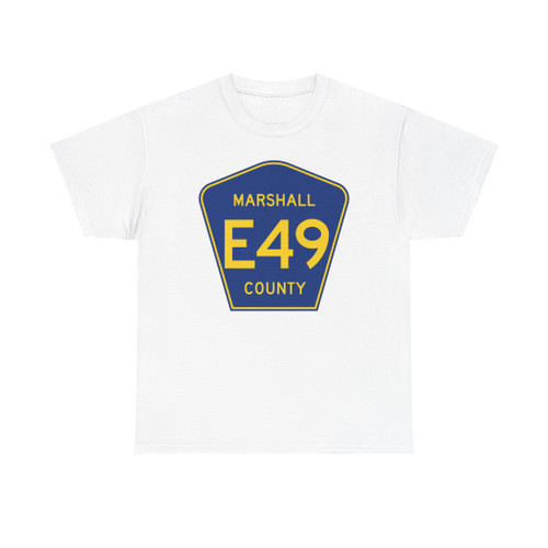 Marshall County Route E49 IA (Iowa) (Road Sign) T-Shirt